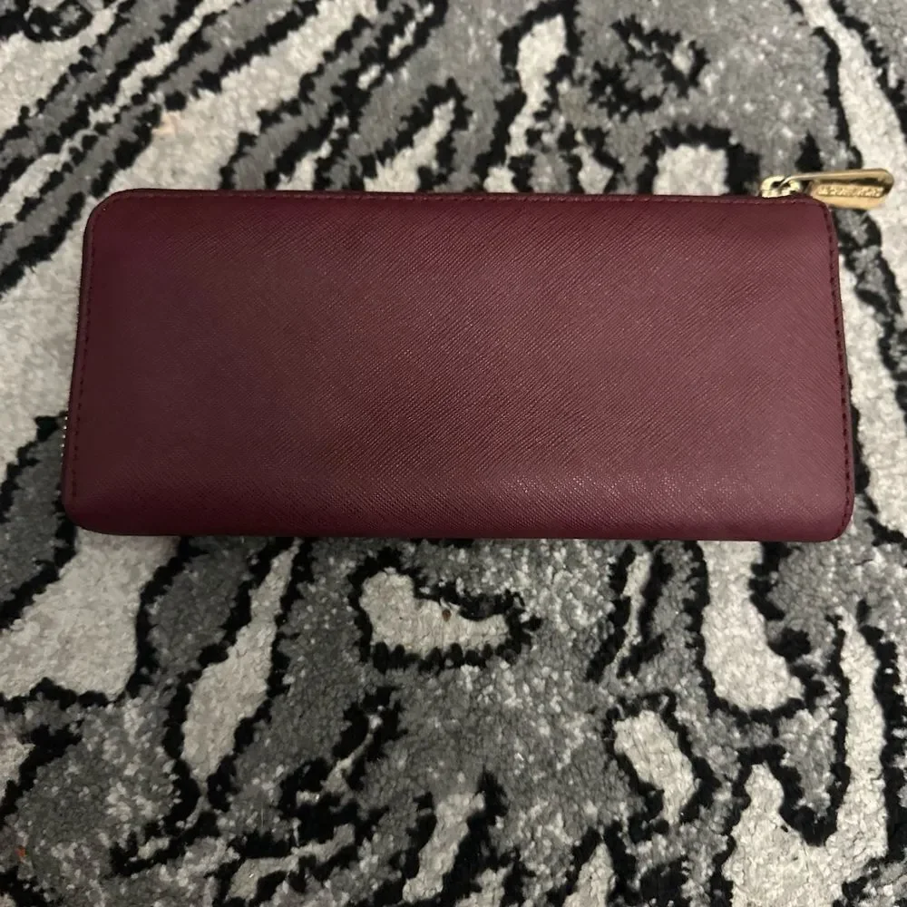 Michael Kors Burgundy Salma Medium Handbag and Wallet Set
